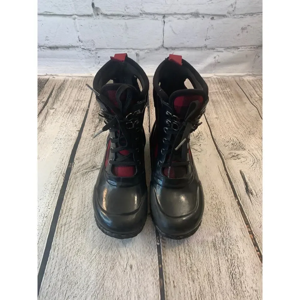 BOGS Girl’s “Sidney” Lace Up Buffalo Plaid Boots / Size: 12